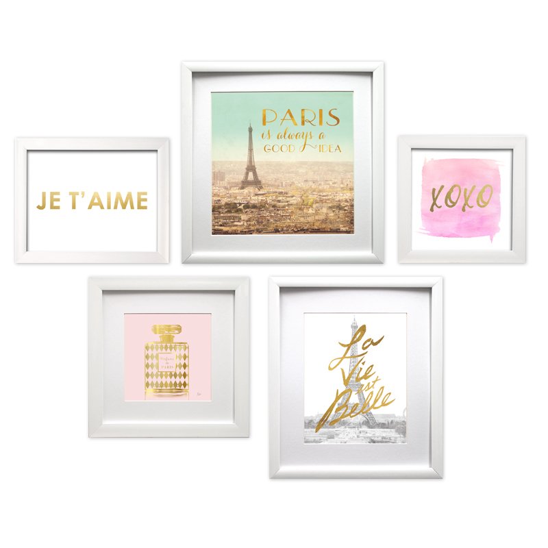 %27Je+T%27aime+Paris+Collage%27+5+Piece+Framed+Graphic+Art+Set.jpg