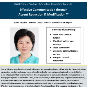 GWU CSSA: Effective Communication through Accent Reduction & Modification